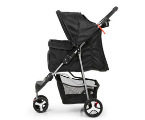 Pet 3 Wheel Pet Stroller - Black-2