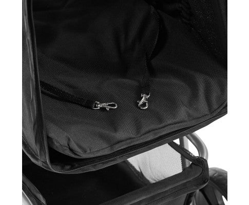 Pet 3 Wheel Pet Stroller - Black-4