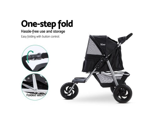 Foldable Large Pet Stroller & Carrier-4