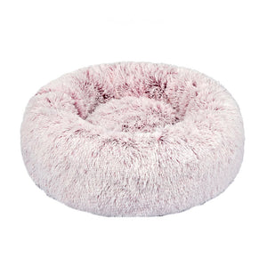 Soothing Calming Donut Pet Bed in Pink-0