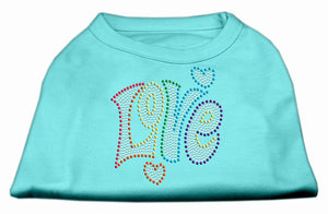 Rhinestone Studded Dog Shirt, "Love"-14