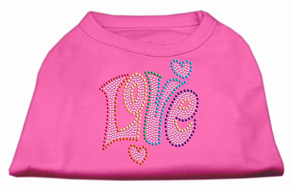 Rhinestone Studded Dog Shirt, "Love"-10