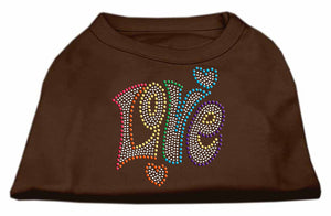 Rhinestone Studded Dog Shirt, "Love"-5