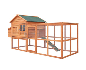 XL Pet Chicken Rabbit Hutch with Large Run-0