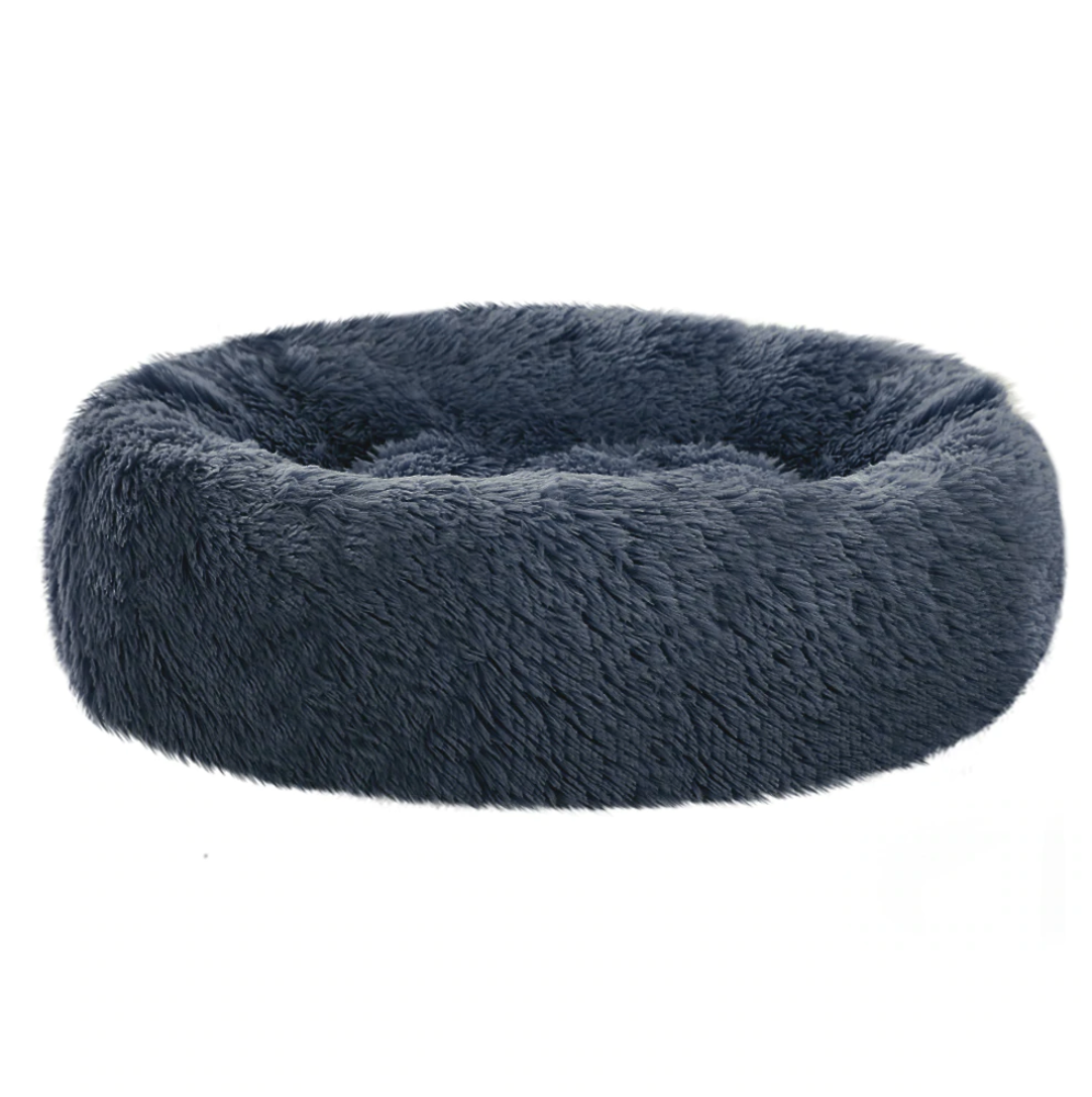 Soothing Calming Donut Pet Bed in Dark Grey-0