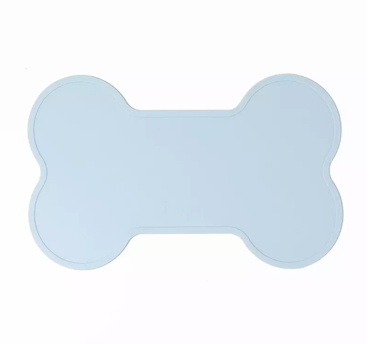 Non Slip Raised Lip Bone Pet Feeding Mat - Soft Peach-1