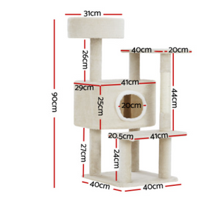 Hickory 90cm Wood Condo Cat House-1