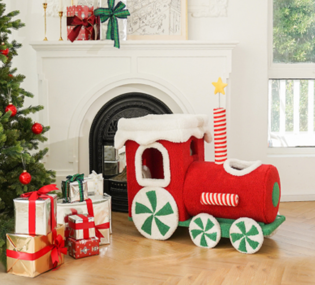 Limited Time - Christmas Gift Train Cat Tree-5