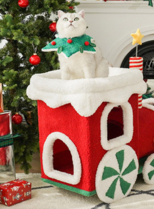 Limited Time - Christmas Gift Train Cat Tree-3