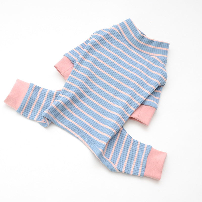 Night in Dog PJs in Pastel Blue & Pink-0