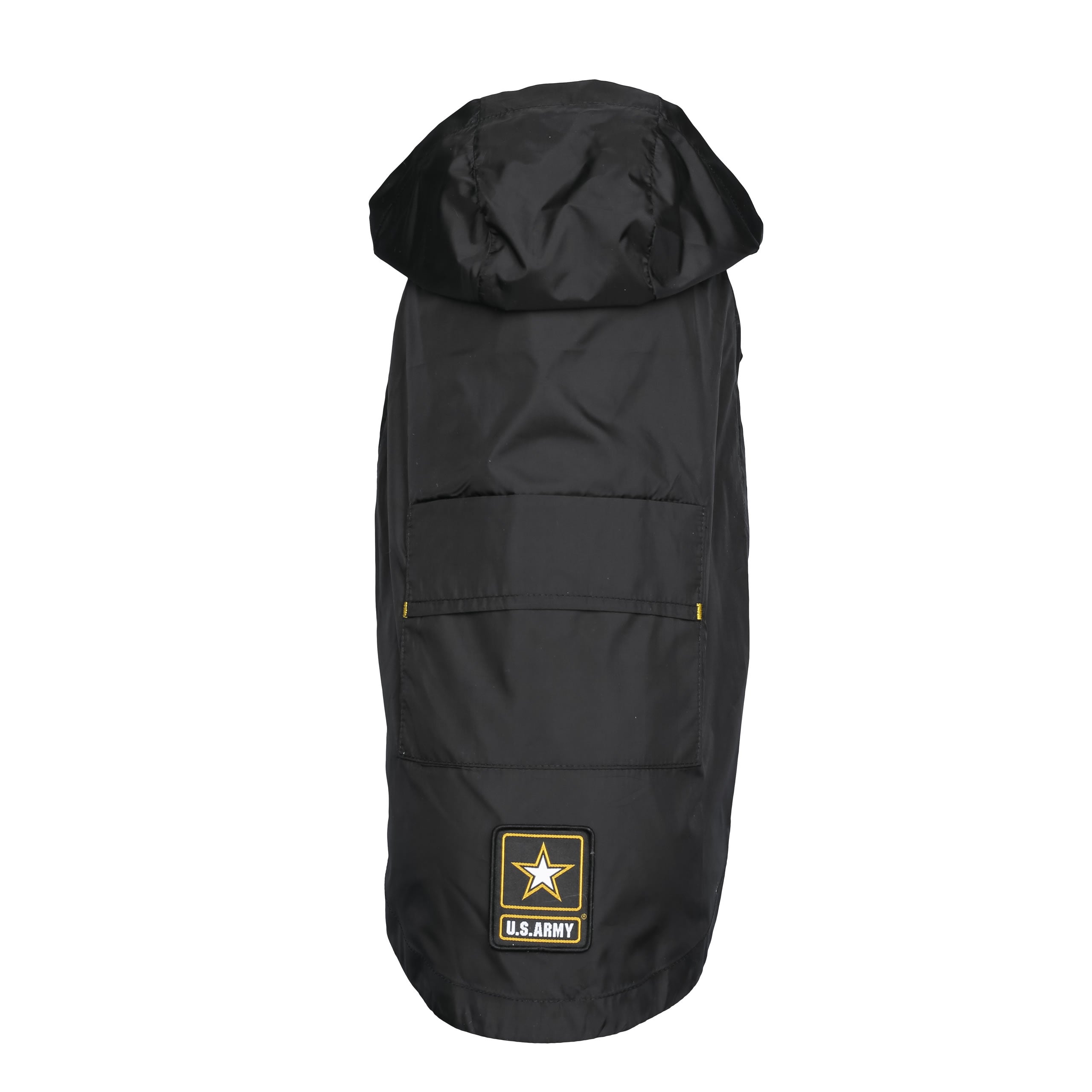 US Army Packable Dog Raincoat - Black-0