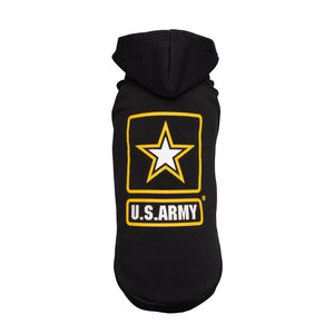 US Army Hooded Dog Fleece - Black-0