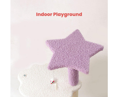 61cm Galaxy Plush Scratching Post in Pink Purple-1