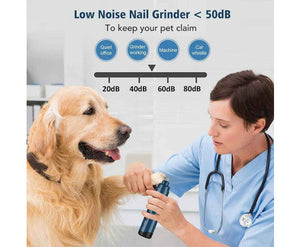 Electric Pet Nail Grinder 2 Speed Rechargeable Claw Filer N10 - Navy-1