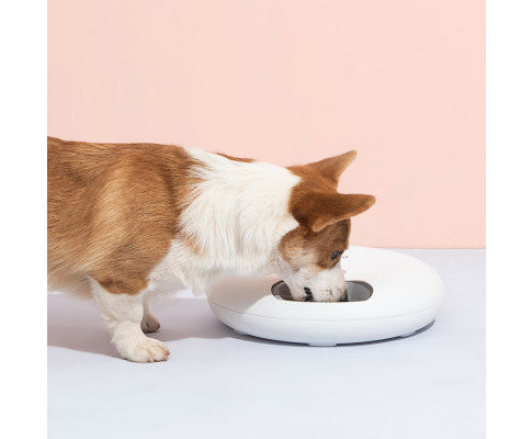 6 Meal Automatic Pet Food Dispenser with Programmable Timer - Blush-4