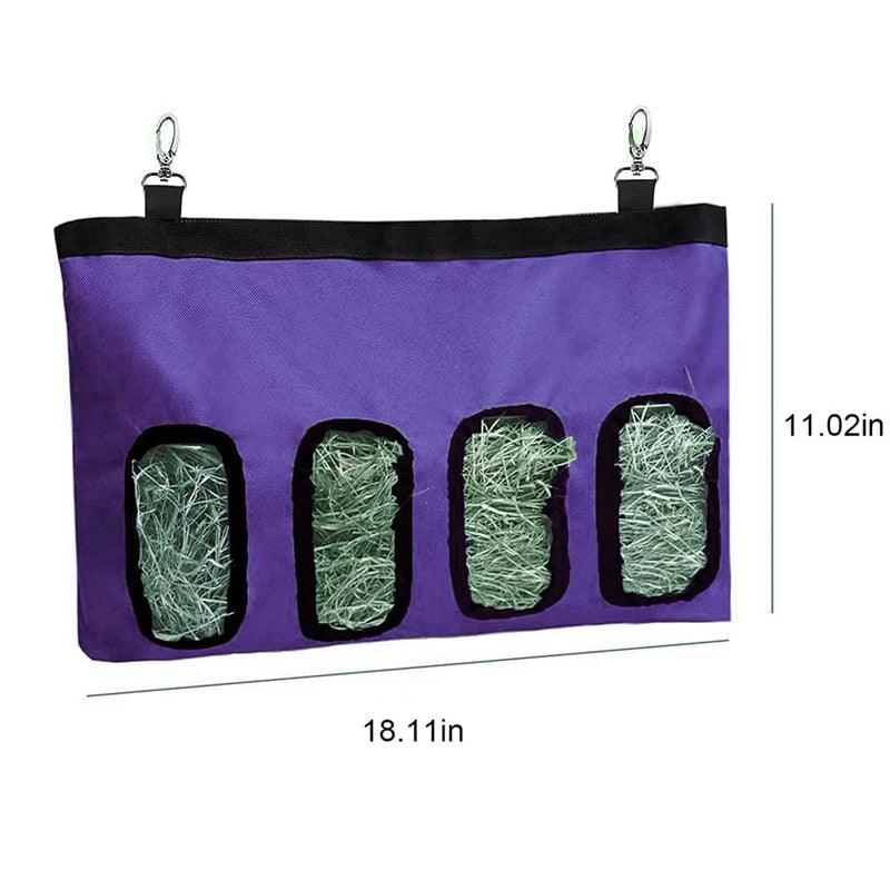 Hanging Pet Hay Feeder Bag - Convenient And Stylish Solution For Rabbits, Guinea Pigs, And Chinchillas-2