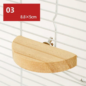 Natural Wood Hamster Playground Swing Fence Toy-20