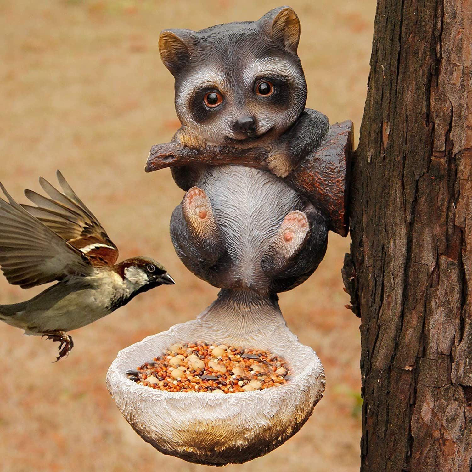 Rustic Woodland Squirrel Bird Feeder-5