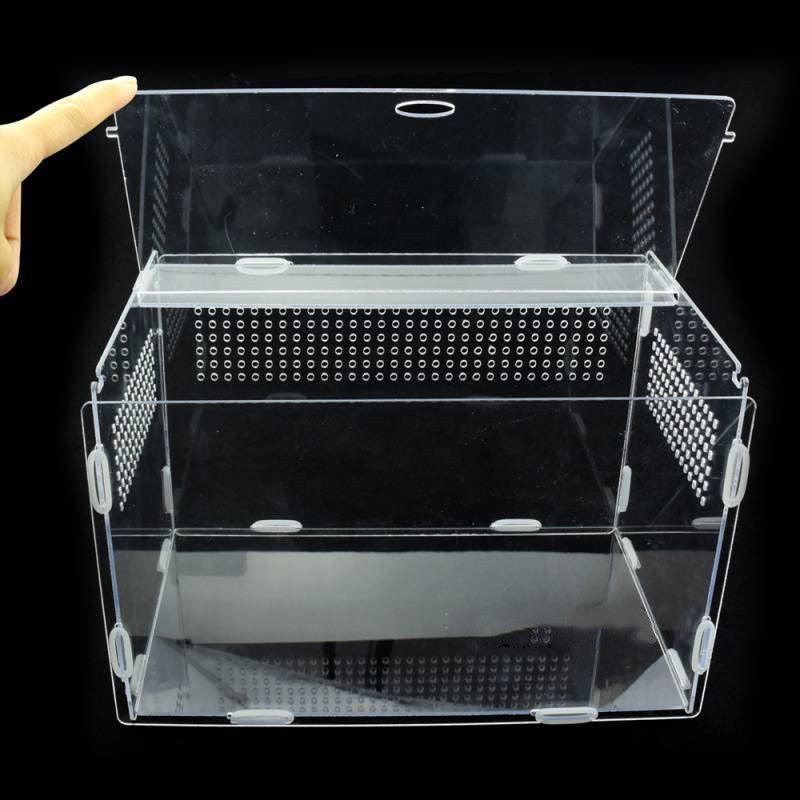 Acrylic Reptile Feeding Habitat - Transparent Thermal Box-4