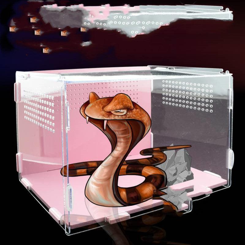 Acrylic Reptile Feeding Habitat - Transparent Thermal Box-0