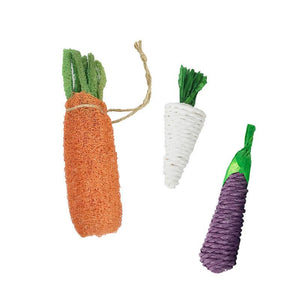 Natural Woven Carrot Hamster Toy - Fun And Eco-Friendly Molar Supplies-6