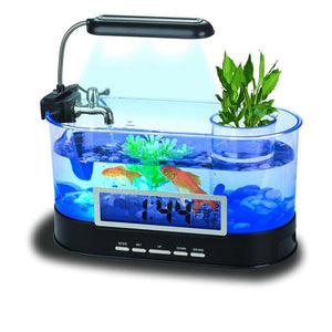 Desktop Aquatic Time Date Week Temperature Alarm Pen Holder-8