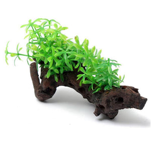 Aquatic Oasis: Lifelike Artificial Wood Plant For Aquariums-3