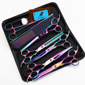 Electroplating Color 5 Pack Pet Grooming Scissors-2