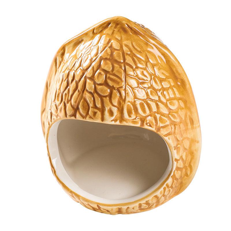 Cozy Nutshell Ceramic Hamster Nest-4