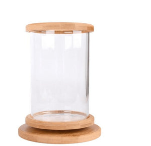 Bamboo Base Mini Glass Aquarium: A Stylish And Compact Fish Tank Decoration-6