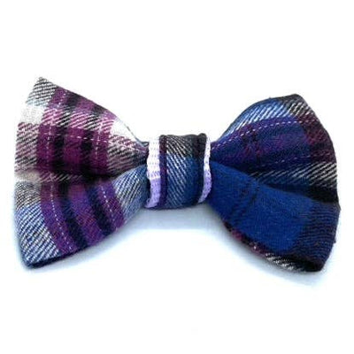 Heather tartan bow tie