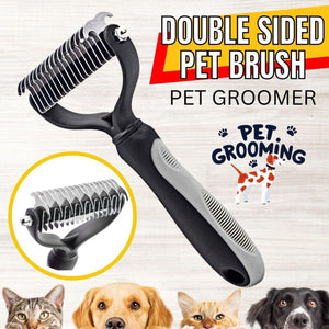 Professional Pet Grooming Tool 2 Sided Undercoat Dog Cat Shedding Comb Brush Pet-1