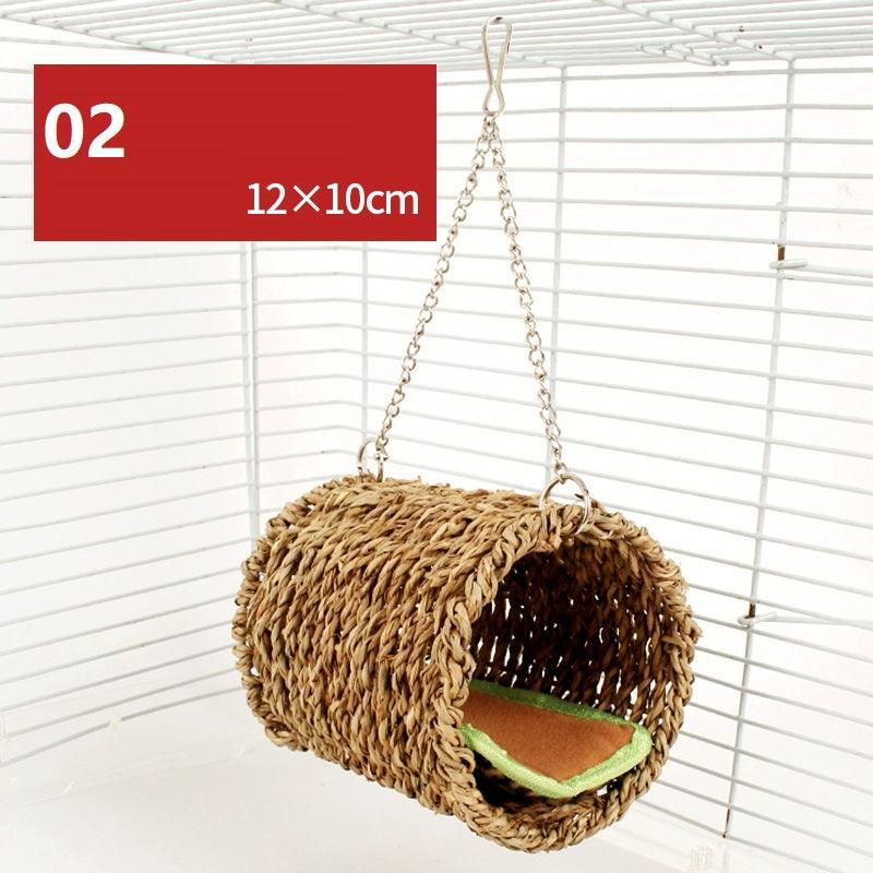 Natural Wood Hamster Playground Swing Fence Toy-21