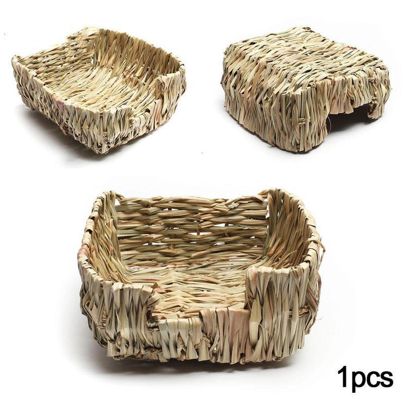 Hand-Woven Grass Hideaway: Natural Nest For Rabbits And Guinea Pigs-5