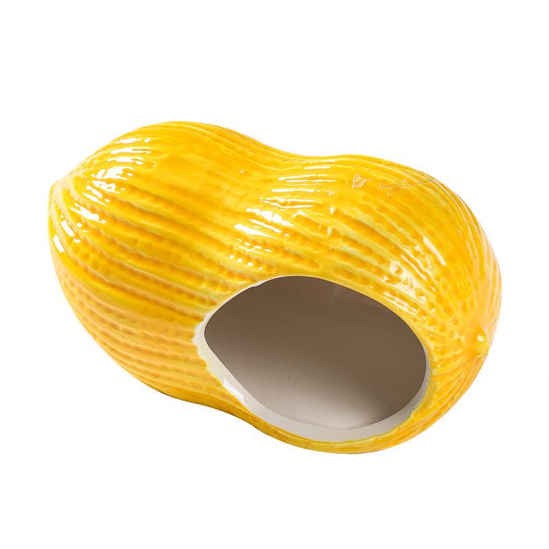 Cozy Nutshell Ceramic Hamster Nest-2