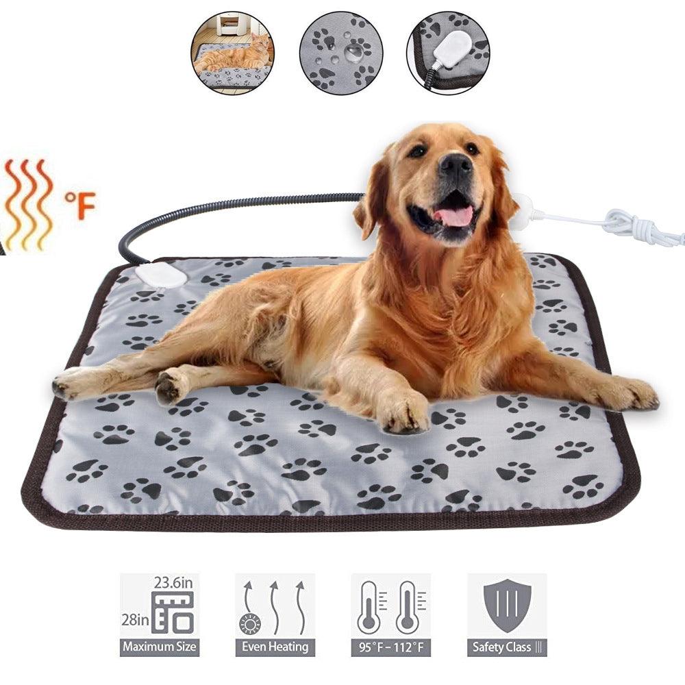 Pet Heating Pad For Dog Cat Heat Mat Indoor Electric Waterproof Dog Heated Pad With Chew Resistant Cord Winter Pet Blanket Warmer-0