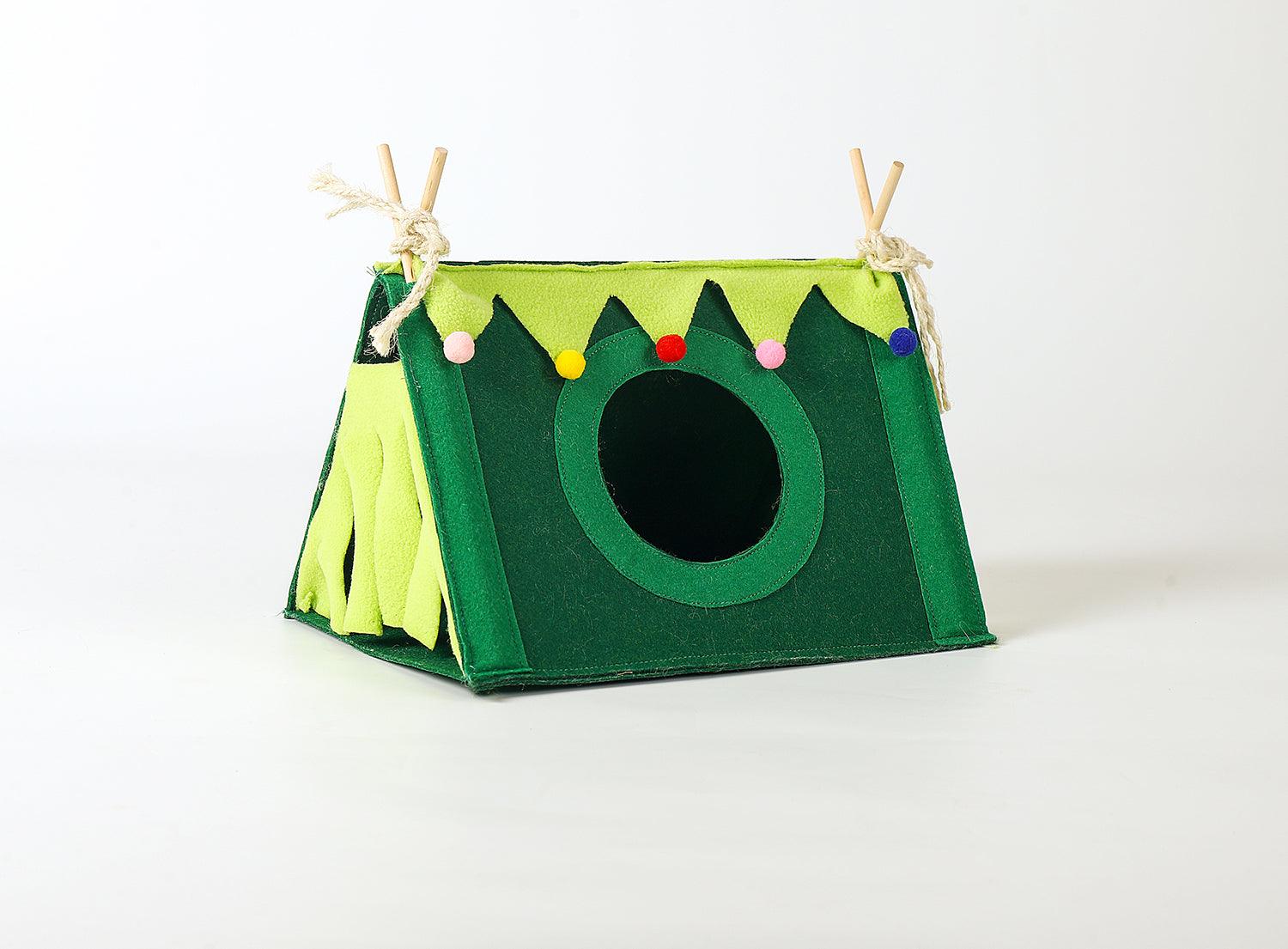 Cozy Pet Retreat: Felt Cloth Rabbit Nest & Hamster Corner House Tent-5