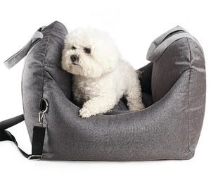 PREORDER Plush Pet Booster Car Seat in Charcoal-1