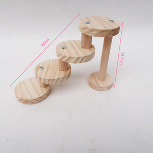 Solid Wood Spiral Staircase Hamster Toy-1