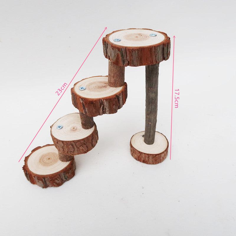 Solid Wood Spiral Staircase Hamster Toy-5