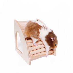 Wooden Hamster Adventure Tower - Interactive Multifunctional Toy-4