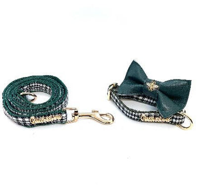 Fern Collar, Leash & Bow tie set