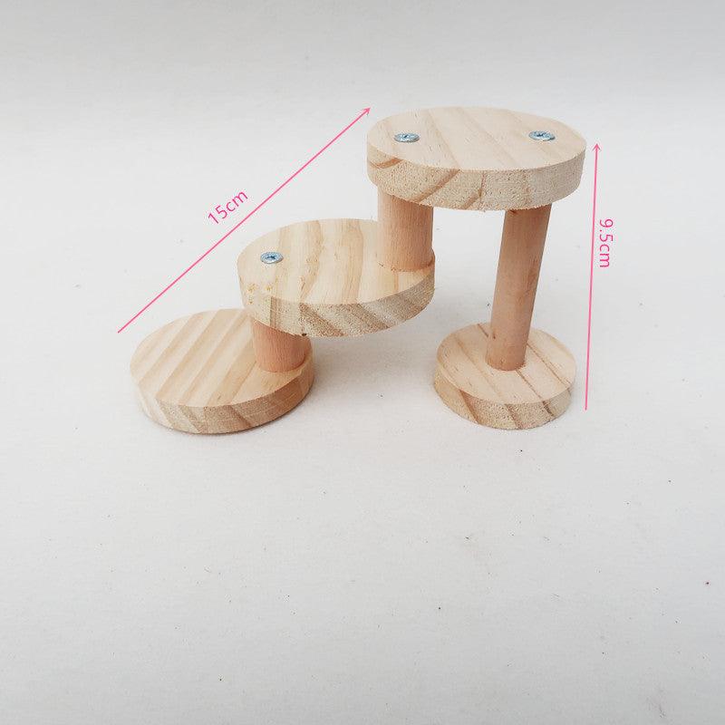 Solid Wood Spiral Staircase Hamster Toy-2