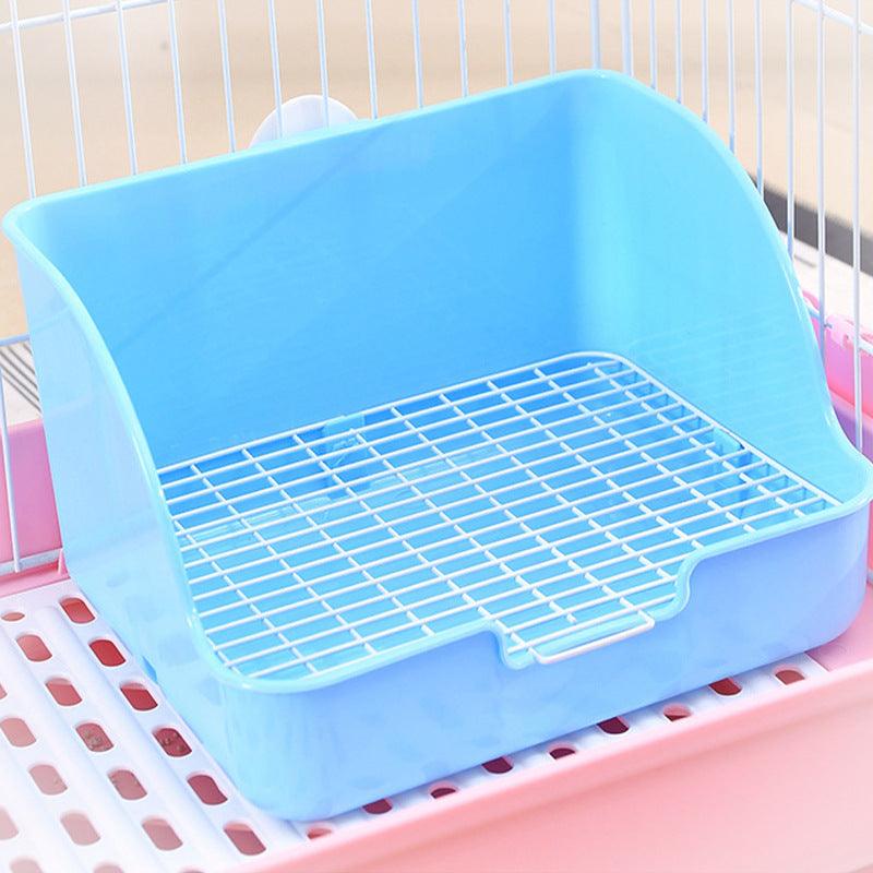 Large Heightened Square Plastic Pet Toilet-0