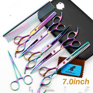 Electroplating Color 5 Pack Pet Grooming Scissors-1