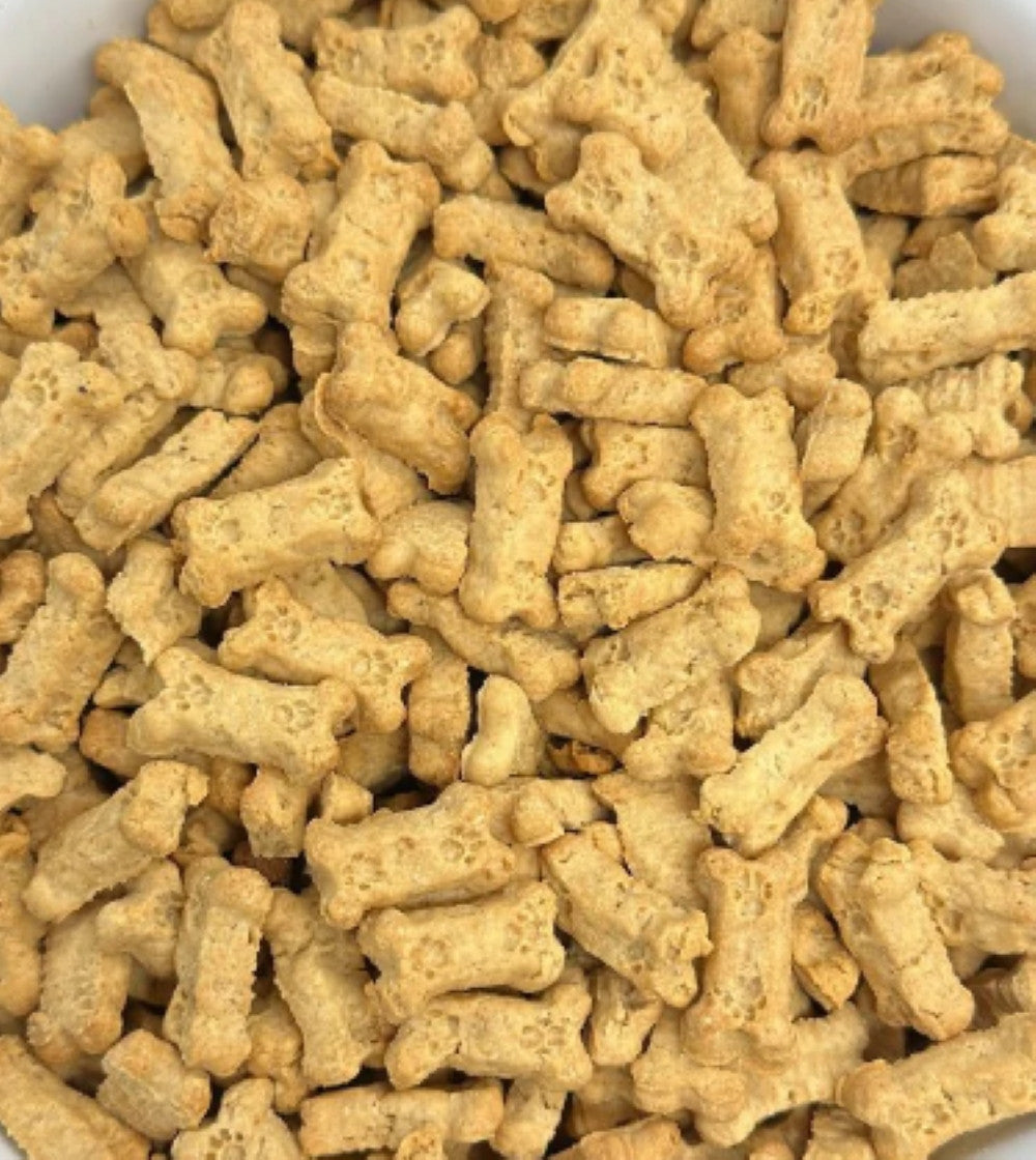 Double Bacon Cheeseburger mini bones Crunchy Dog treats (BULK)-0