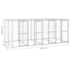 Outdoor Large dog kennel Galvanized steel-12