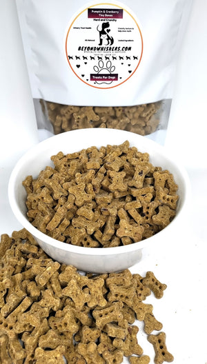 Pumpkin and Cranberry Tiny Bones dog treats (The Pound Bakery Item)-1