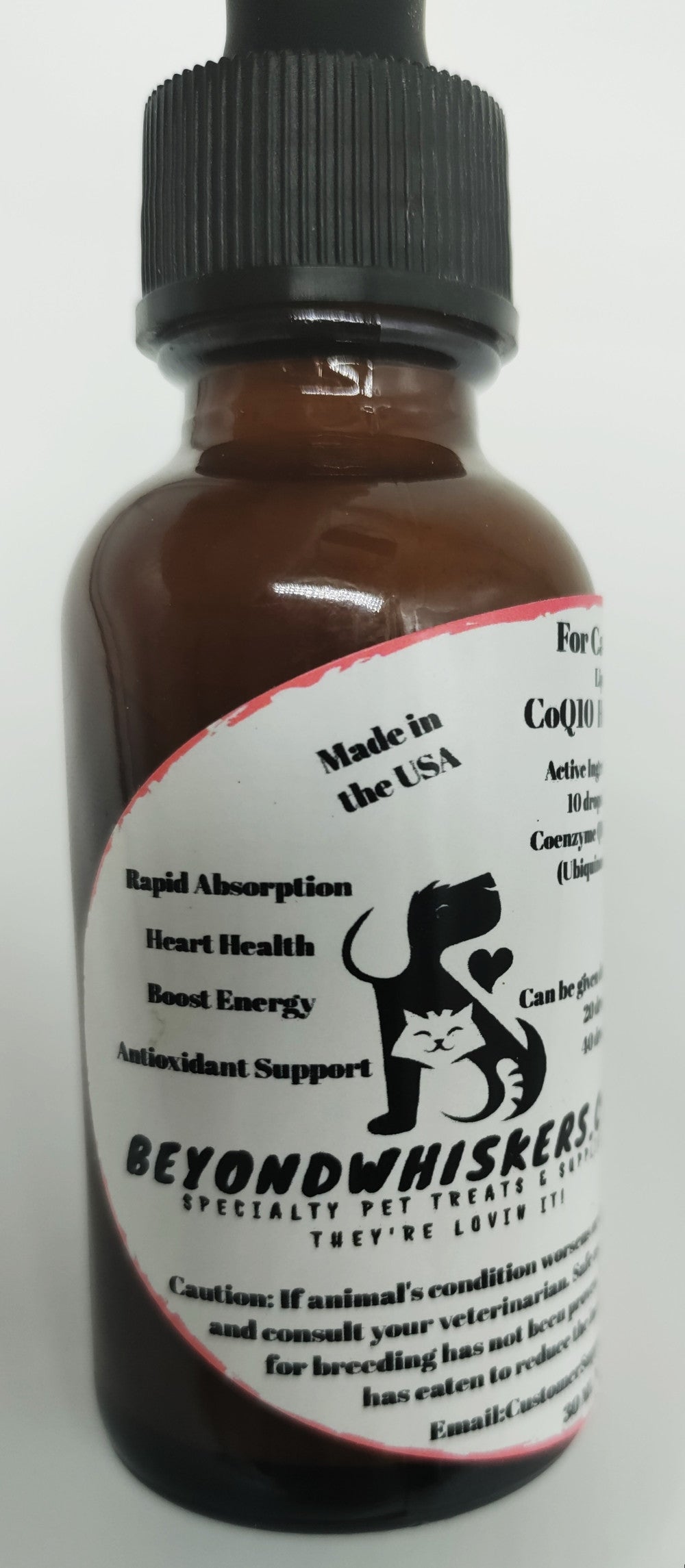 BeyondWhiskers Liquid Coq10 for pets 30ml Bottle Cats and Dogs-2