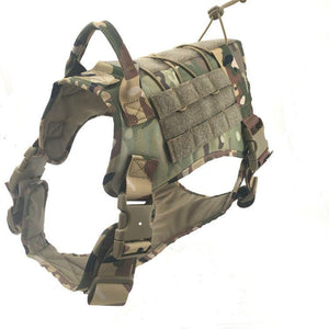 Tactical large dog vest dog patrol equipment pet dog clothes K9 chest strap-11